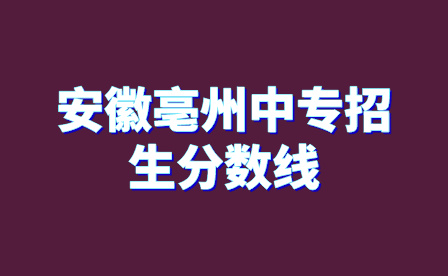 安徽亳州中專招生分?jǐn)?shù)線是多少?