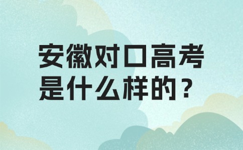 安徽對口高考是什么樣的？