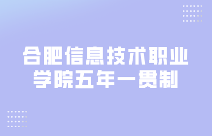 合肥信息技術職業學院2024年五年一貫制高職招生計劃