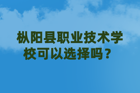 樅陽縣職業技術學校可以選擇嗎？