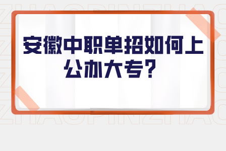 2025年安徽中職單招要考多少分才能上公辦大專？
